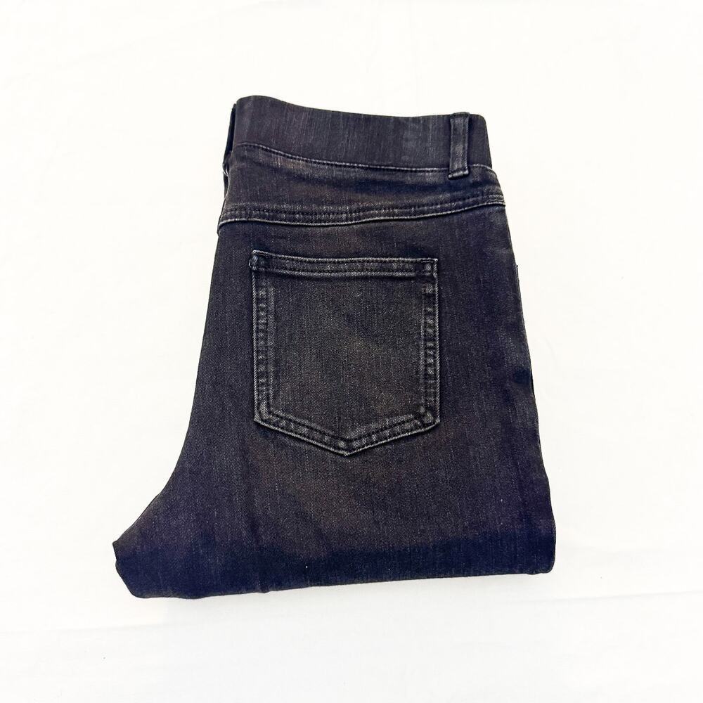 Betabrand Black Stretch Straight Leg Denim Jeans Slip On Size Small Petite